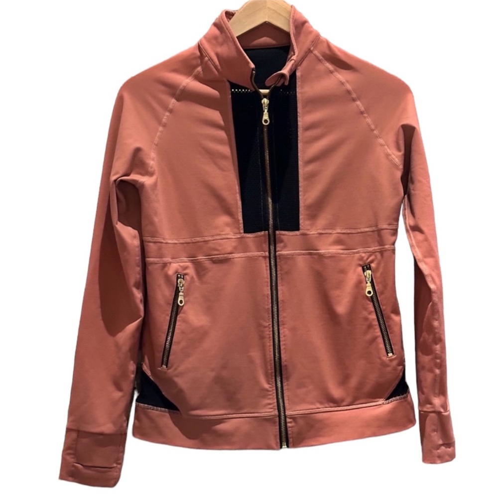 🔥✅☄️⏱️ Zyia Active Awareness All-Around Jacket Full Zip Salmon & Black  Size Lg